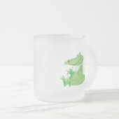 hungriger Alligator Mattglastasse (VorderseiteRechts)