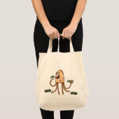 Hungriger Bot - Lebensmittelgeschäft-Tasche Tragetasche (Vorderseite (Produkt))