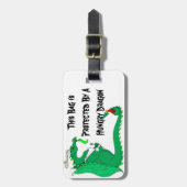 Hungriger Drache Gepäckanhänger (Vorderseite vertikal)
