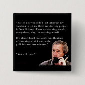Hungriger George W. Bush Button (Vorderseite)