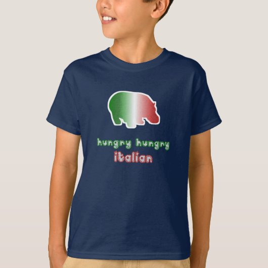 Hungriger Italiener scherzt T - Shirt (Vorderseite)