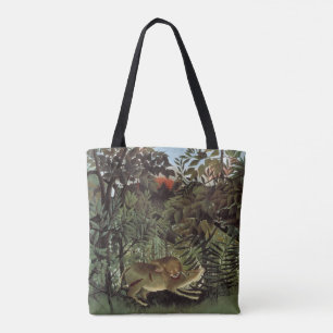 Hungriger Löwe von Henri Rousseau, Vintage Wild An Tasche