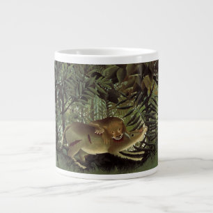 Hungriger Löwe von Henri Rousseau, Vintage-Wildtie Jumbo-Tasse