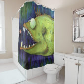 "Hungriger Ned" FischeWatercolor durch Mike Quinn Duschvorhang (Beispiel)