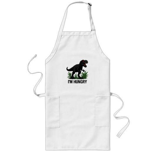 Hungriger T-Rex Lange Schürze (Vorne)