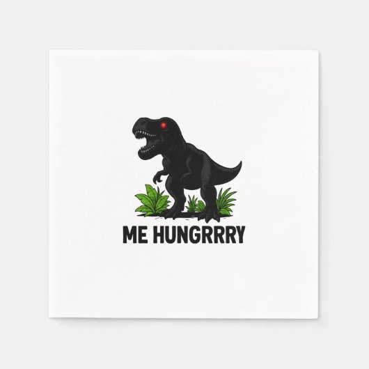 Hungriger T-Rexx Serviette (Vorderseite)