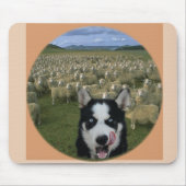 Hungriger Wolf mit Schafen Mousepad (Vorne)
