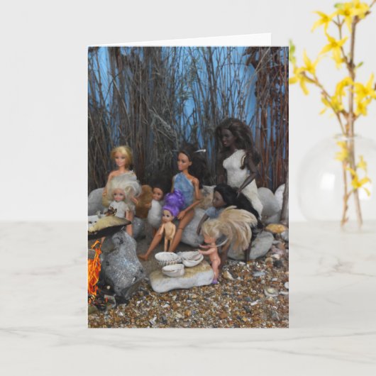 Hungriges Abendessen. Karte (Gelbe Blume)