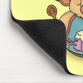 hungriges Geburtstagsschwein lustiges mousepad (Ecke)
