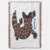 Hungriges Goldmonster-Eidechsen-Cartoon Decke (Vorderseite Vertikal)