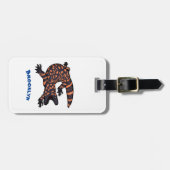 Hungriges Goldmonster-Eidechsen-Cartoon Gepäckanhänger (Vorderseite horizontal)