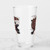 Hungriges Goldmonster-Eidechsen-Cartoon Glas (Links)