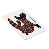 Hungriges Goldmonster-Eidechsen-Cartoon Magnet (Rechte Seite)
