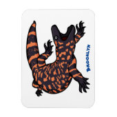 Hungriges Goldmonster-Eidechsen-Cartoon Magnet (Vertikal)