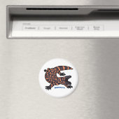 Hungriges Goldmonster-Eidechsen-Cartoon Magnet (In Situ (Geschirrspüler))