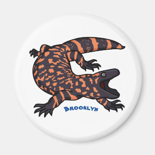 Hungriges Goldmonster-Eidechsen-Cartoon Magnet