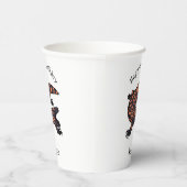 Hungriges Goldmonster-Eidechsen-Cartoon Pappbecher (Rechts)