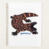 Hungriges Goldmonster-Eidechsen-Cartoon Planer (Vorderseite)