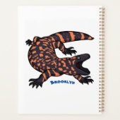 Hungriges Goldmonster-Eidechsen-Cartoon Planer (Rückseite)