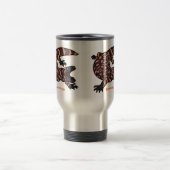 Hungriges Goldmonster-Eidechsen-Cartoon Reisebecher (Mittel)