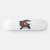 Hungriges Goldmonster-Eidechsen-Cartoon Skateboard (Horizontal)
