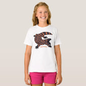 Hungriges Goldmonster-Eidechsen-Cartoon T-Shirt (Vorne ganz)