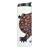 Hungriges Goldmonster-Eidechsen-Cartoon Thermosbecher (Nach links gedreht)