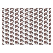 Hungriges Goldmonster-Eidechsen-Cartoon Tischdecke (Vorderseite (Horizontal))