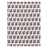 Hungriges Goldmonster-Eidechsen-Cartoon Tischdecke (Vorderseite)