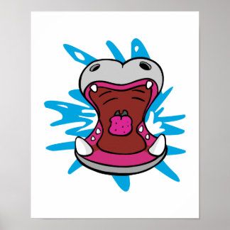 hungriges Hippo Poster