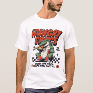 Hungriges Krokodil (Pizza) T-Shirt