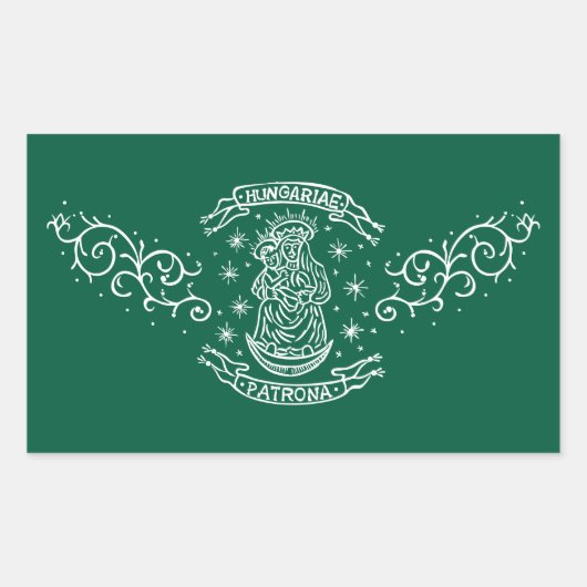 hungriges Motiv Rechteckiger Aufkleber (Vorderseite)