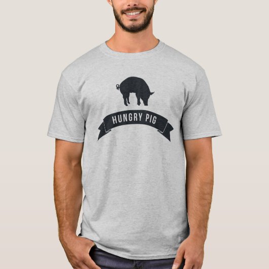 Hungriges Schwein T-Shirt (Vorderseite)