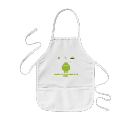Hungriges Softwareentwickler-Innere (android) Kinderschürze (Vorne)