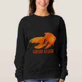 HungriGoldfish 2 auf dunkeltürkis Sweatshirt (Vorderseite)