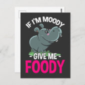 Hungrippo Moody Frauennahrung Lover Postkarte (Vorne/Hinten)