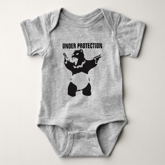Hungry Bear Panda Baby Strampler (Vorderseite)