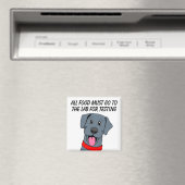 Hungry Black Labrador Food Tester Magnet (In Situ (Geschirrspüler))