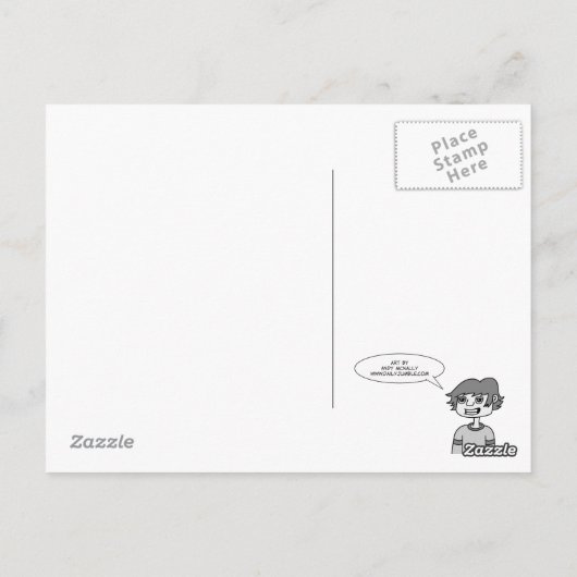 Hungry Bot - PostCard Postkarte (Rückseite)