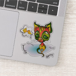 Hungry Cat Aufkleber