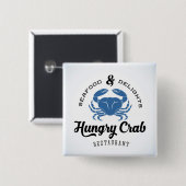 Hungry Crab Restaurant Poster Button (Vorne & Hinten)