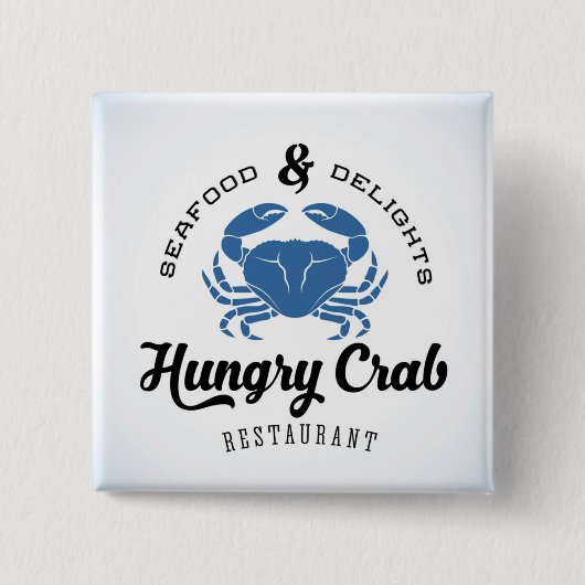 Hungry Crab Restaurant Poster Button (Vorderseite)