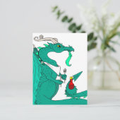 Hungry Dragon Postkarte (Stehend Vorderseite)