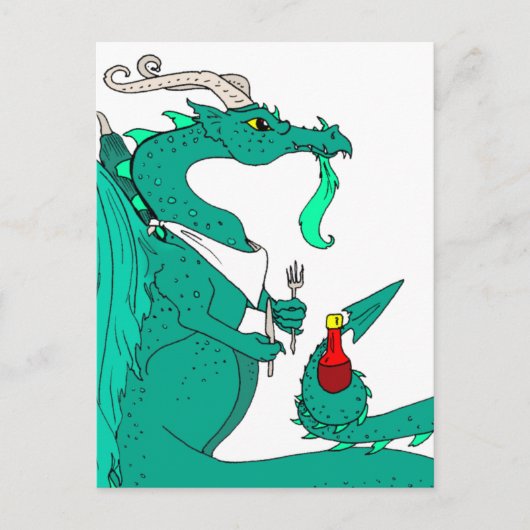 Hungry Dragon Postkarte (Vorderseite)
