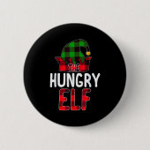 Hungry Elf Matching Family Group Christmas Party P Button (Vorderseite)