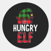 Hungry Elf Matching Family Group Christmas Party P Runder Aufkleber (Vorderseite)