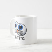 Hungry Eyes Funny Eyeball Pub Kaffeetasse (Vorderseite Links)