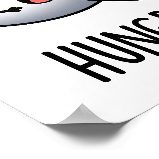 Hungry Eyes Funny Eyeball Pub Poster (Ecke)