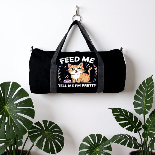 Hungry for Compliments Feline Duffle Bag