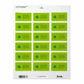Hungry Girl Frog mit Fly Green Custom Address Labr Adressaufkleber (Vorne)